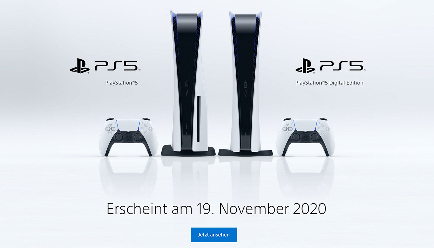 Starttermin der neuen PS5 Konsole